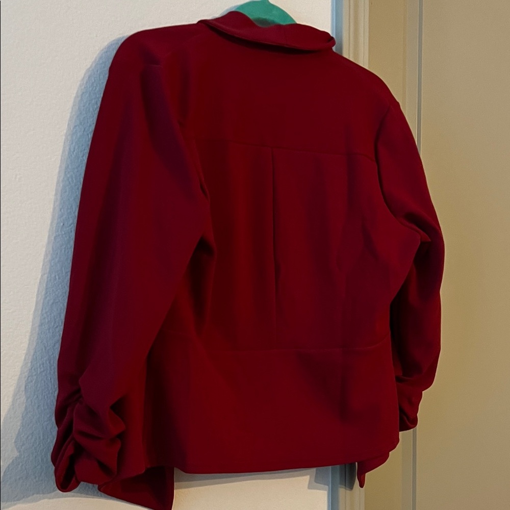 Pogtmm Red Women's Blazer - Picture 6 of 6